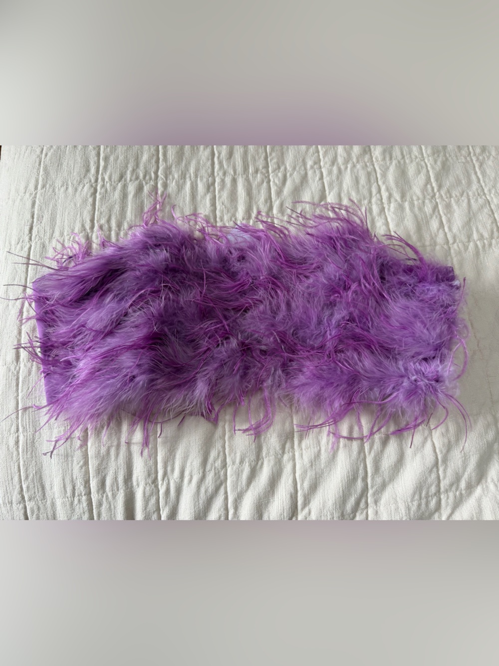 Nasty Gal Feathered Purple crop top